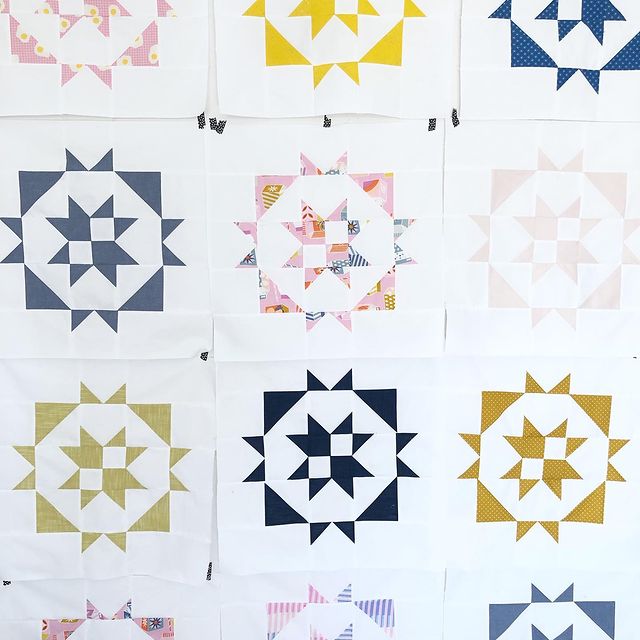 Folk Sun Quilt Test Wall